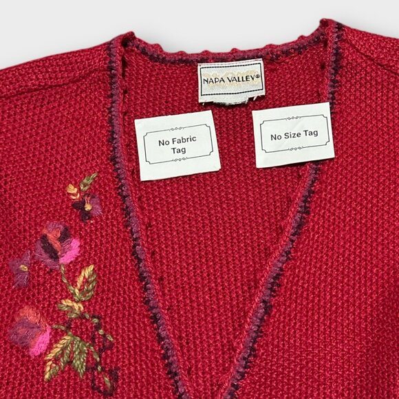 Vintage Napa Valley Womens XL Sweater‎ Vest Wool Blend Cable Knit Cottagecore - Picture 5 of 8